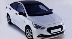 1 099 р. Реснички Sport Hyundai Solaris RBr хэтчбэк дорестайлинг (2010-2014) (Неокрашенные)  с доставкой в г. Майкоп. Увеличить фотографию 2