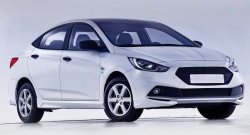 1 099 р. Реснички Sport Hyundai Solaris RBr хэтчбэк дорестайлинг (2010-2014) (Неокрашенные)  с доставкой в г. Майкоп. Увеличить фотографию 4