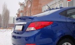 3 299 р. Лип спойлер Sport Hyundai Solaris RBr седан рестайлинг (2014-2017) (Неокрашенный)  с доставкой в г. Майкоп. Увеличить фотографию 2