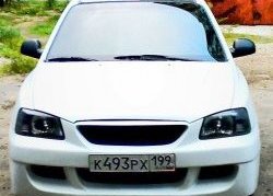 4 699 р. Передний бампер ATH-classic Hyundai Accent 2 LC седан дорестайлинг (ТагАЗ) (1999-2012) (Неокрашенный)  с доставкой в г. Майкоп. Увеличить фотографию 5