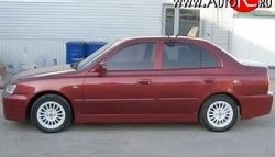 2 549 р. Пороги накладки ATH-classic Hyundai Accent 2 LC седан дорестайлинг (ТагАЗ) (1999-2012) (Неокрашенные)  с доставкой в г. Майкоп. Увеличить фотографию 4