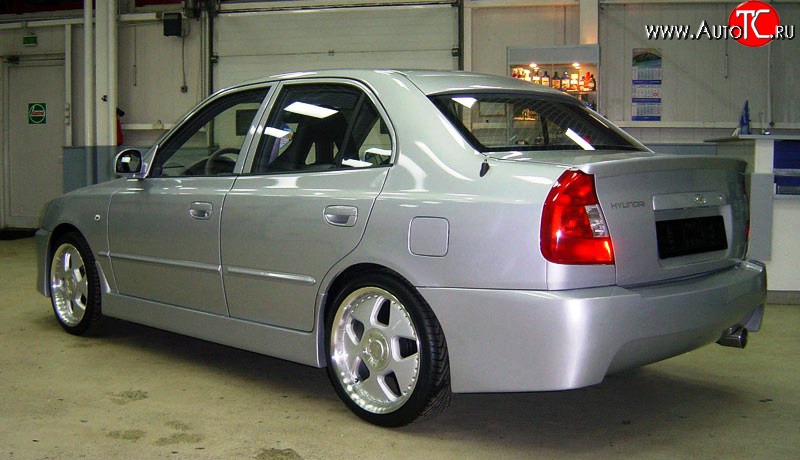 2 549 р. Пороги накладки ATH-classic Hyundai Accent 2 LC седан дорестайлинг (ТагАЗ) (1999-2012) (Неокрашенные)  с доставкой в г. Майкоп