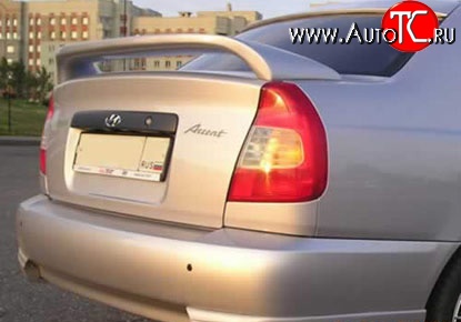 5 249 р. Спойлер Street Hyundai Accent 2 LC седан дорестайлинг (ТагАЗ) (1999-2012) (Неокрашенный)  с доставкой в г. Майкоп
