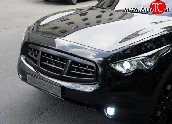 4 399 р. Решётка радиатора Sport INFINITI FX35 S51 дорестайлинг (2008-2011) (Неокрашенная)  с доставкой в г. Майкоп