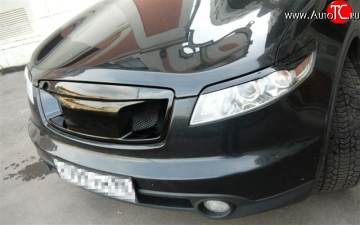 3 999 р. Реснички Devil INFINITI FX45 S50 рестайлинг (2005-2009) (Неокрашенные)  с доставкой в г. Майкоп