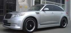31 499 р. Передний бампер AERO INFINITI FX45 S50 рестайлинг (2005-2009) (Неокрашенный)  с доставкой в г. Майкоп. Увеличить фотографию 2