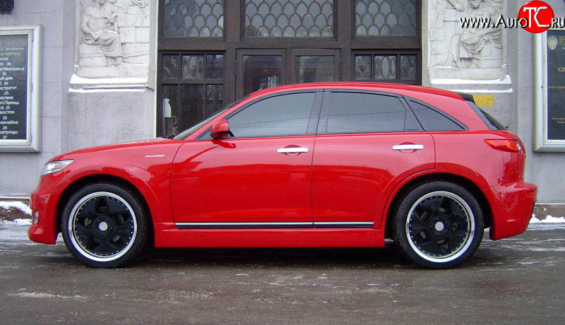 38 999 р. Пороги накладки AERO INFINITI FX45 S50 рестайлинг (2005-2009) (Неокрашенные)  с доставкой в г. Майкоп