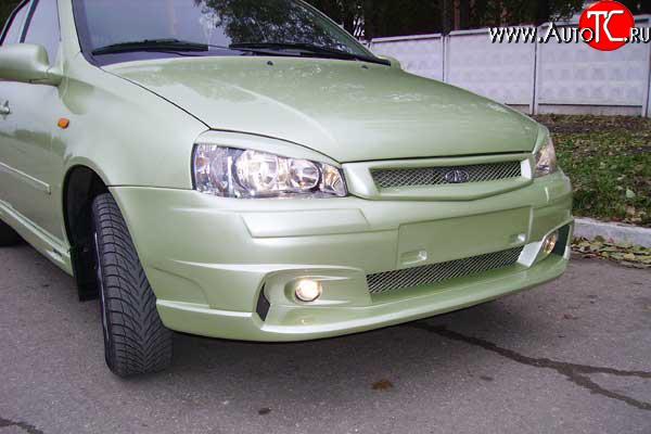 7 799 р. Передний бампер Камея - Спорт Лада Калина 1117 универсал (2004-2013) (Без сетки, Неокрашенный)  с доставкой в г. Майкоп