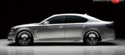 17 299 р. Пороги накладки Wald Lexus LS460 XF40 дорестайлинг (2006-2009) (Неокрашенные)  с доставкой в г. Майкоп. Увеличить фотографию 2