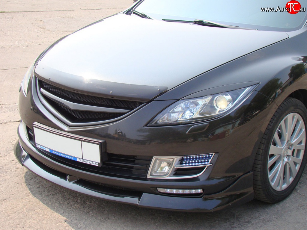 6 599 р. Накладка Sport на передний бампер в комплектации Turing Mazda 6 GH дорестайлинг лифтбэк (2007-2010) (Неокрашенная)  с доставкой в г. Майкоп