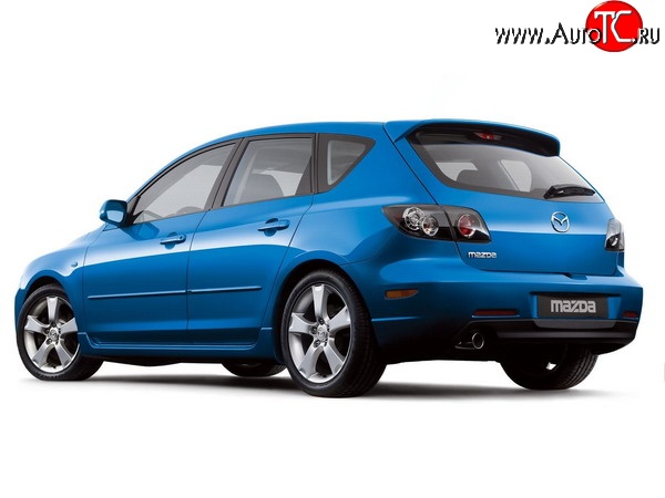 5 749 р. Спойлер Light  Mazda 3/Axela  BK (2003-2009) дорестайлинг, хэтчбэк, рестайлинг, хэтчбэк (Неокрашенный)  с доставкой в г. Майкоп