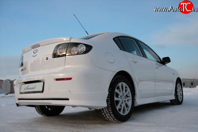 6 949 р. Пороги накладки Sunset Mazda 3/Axela BK дорестайлинг седан (2003-2006) (Неокрашенные)  с доставкой в г. Майкоп