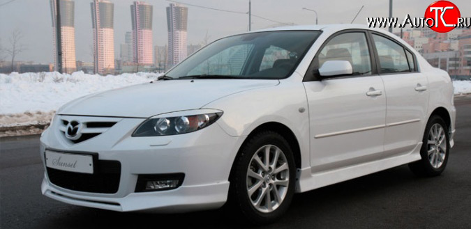 3 999 р. Реснички Sunset Mazda 3/Axela BK дорестайлинг седан (2003-2006) (Неокрашенные)  с доставкой в г. Майкоп
