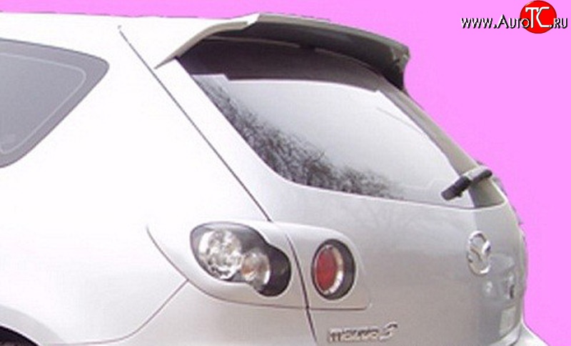 4 349 р. Спойлер Style Mazda 3/Axela BK дорестайлинг, хэтчбэк (2003-2006) (Неокрашенный)  с доставкой в г. Майкоп