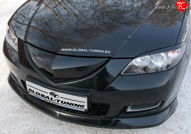 3 049 р. Радиаторная решётка Global-Tuning Mazda 3/Axela BK дорестайлинг седан (2003-2006) (Неокрашенная)  с доставкой в г. Майкоп