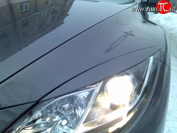 1 149 р. Реснички EX-Style Mazda 6 GH рестайлинг лифтбэк (2010-2012) (Неокрашенные)  с доставкой в г. Майкоп