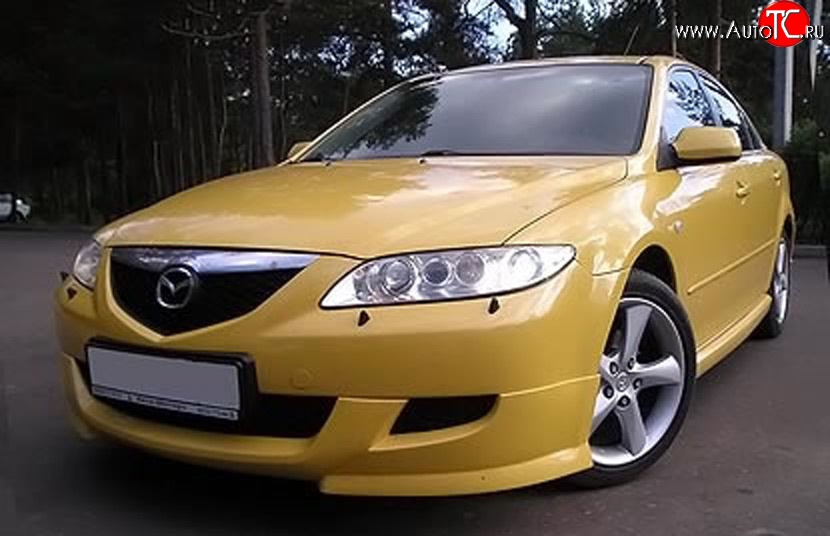 7 349 р. Накладка переднего бампера AERO Mazda 6 GG лифтбэк дорестайлинг (2002-2005) (Неокрашенная)  с доставкой в г. Майкоп