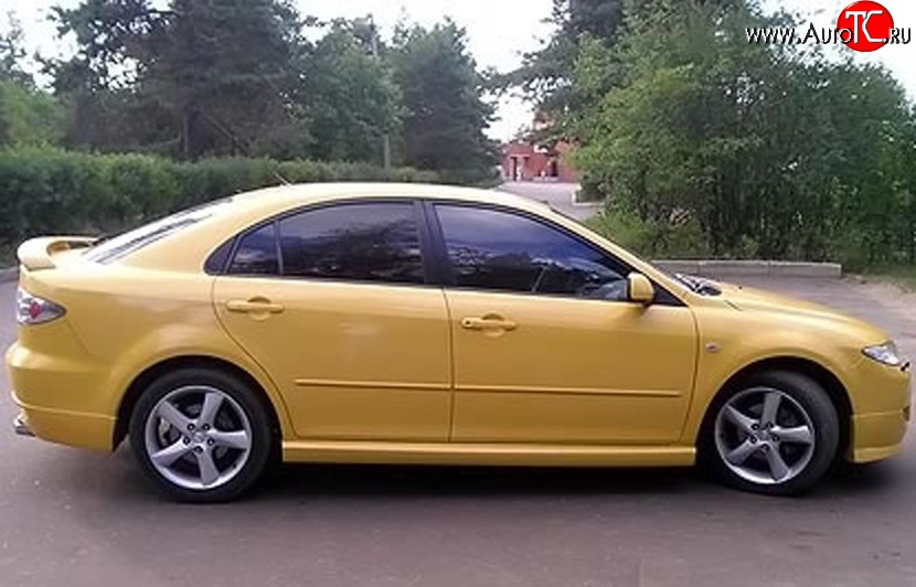 8 149 р. Пороги накладки AERO Mazda 6 GG седан дорестайлинг (2002-2005) (Неокрашенные)  с доставкой в г. Майкоп
