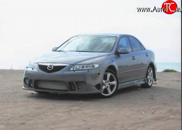 8 449 р. Передний бампер на Mazda 6 GG седан дорестайлинг (2002-2005)  с доставкой в г. Майкоп