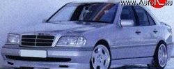 3 599 р. Пороги накладки Rieger Mercedes-Benz C-Class W202 дорестайлинг седан (1993-1997)  с доставкой в г. Майкоп. Увеличить фотографию 2