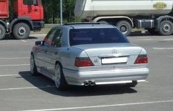 4 299 р. Накладка заднего бампера GT Dynamics Mercedes-Benz E-Class W124 седан дорестайлинг (1984-1993) (Неокрашенная)  с доставкой в г. Майкоп. Увеличить фотографию 3