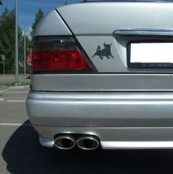 4 299 р. Накладка заднего бампера GT Dynamics Mercedes-Benz E-Class W124 седан дорестайлинг (1984-1993) (Неокрашенная)  с доставкой в г. Майкоп. Увеличить фотографию 5