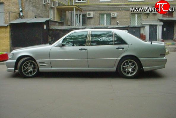 12 599 р. Пороги накладки LORINSER Mercedes-Benz S class W140 Седан (1991-1998) (Неокрашенные)  с доставкой в г. Майкоп