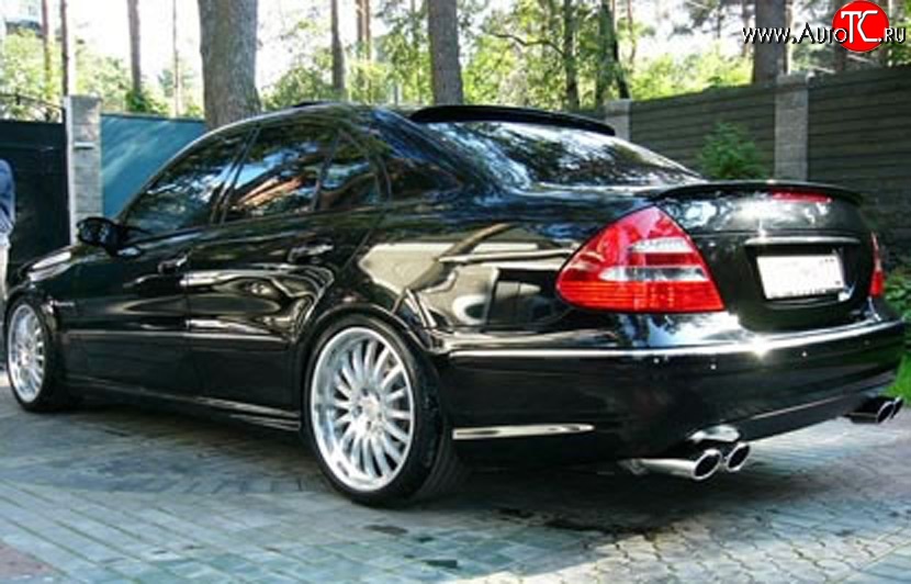 2 799 р. Козырёк AMG на заднее лобовое стекло автомобиля  Mercedes-Benz E-Class  W211 (2002-2009) дорестайлинг седан, рестайлинг седан (Неокрашенный)  с доставкой в г. Майкоп