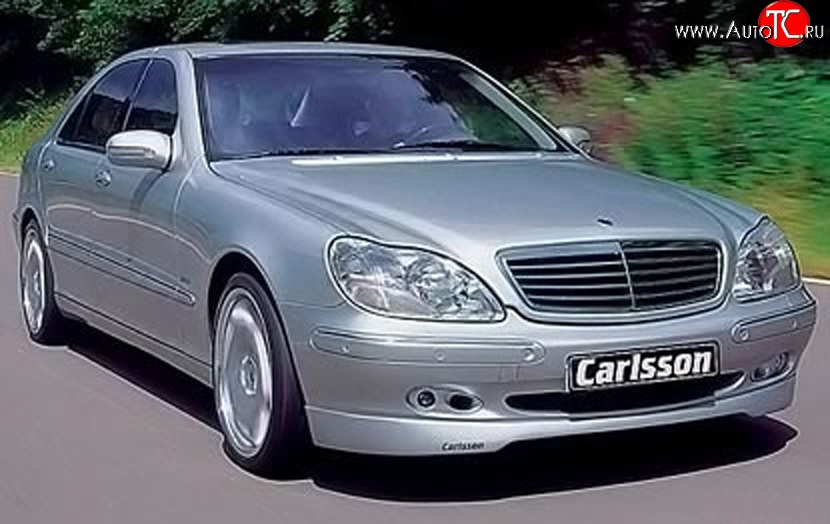 8 949 р. Накладка переднего бампера CARLSSON Mercedes-Benz S class W220 (1998-2005) (Неокрашенная)  с доставкой в г. Майкоп