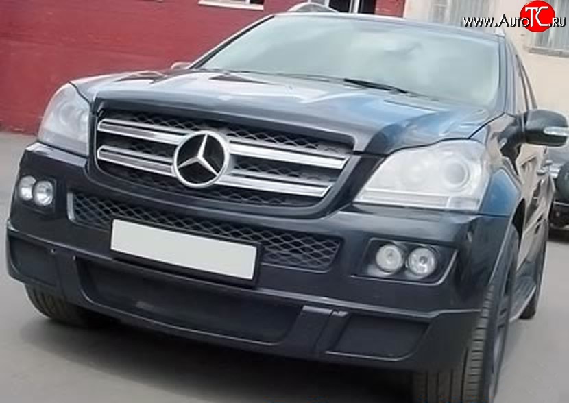 22 599 р. Накладка переднего бампера BRABUS Mercedes-Benz GL class X164 дорестайлинг (2006-2009) (Неокрашенная)  с доставкой в г. Майкоп