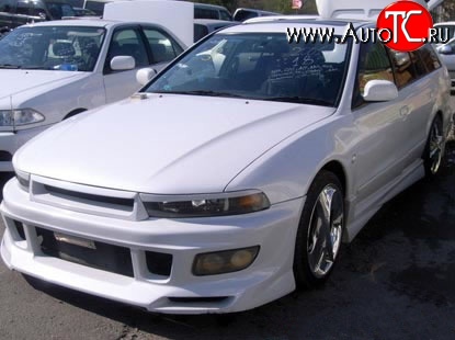 9 299 р. Пороги накладки Dolphin Mitsubishi Galant 8  дорестайлинг седан (1996-1998) (Неокрашенные)  с доставкой в г. Майкоп