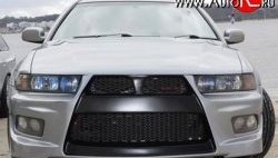 11 099 р. Передний бампер Evo style Mitsubishi Galant 8  дорестайлинг седан (1996-1998) (Без сетки, Неокрашенный)  с доставкой в г. Майкоп. Увеличить фотографию 2
