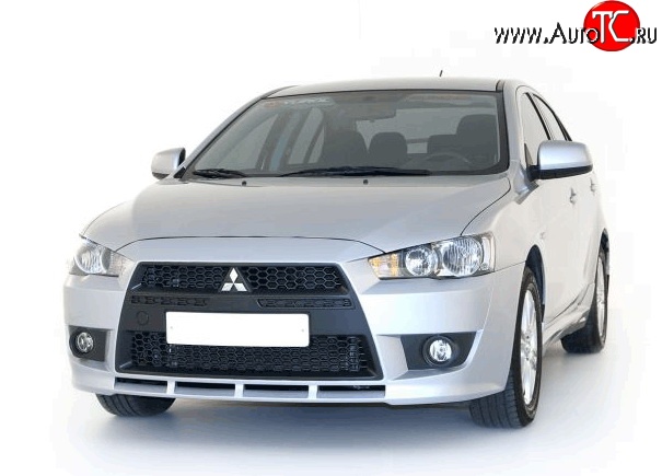 22 899 р. Передний бампер Standart Plus Mitsubishi Lancer 10 CY седан дорестайлинг (2007-2010) (Неокрашенный)  с доставкой в г. Майкоп