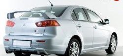 3 599 р. Накладка заднего бампера Elegance Mitsubishi Lancer 10 CY седан дорестайлинг (2007-2010) (Неокрашенная)  с доставкой в г. Майкоп. Увеличить фотографию 2