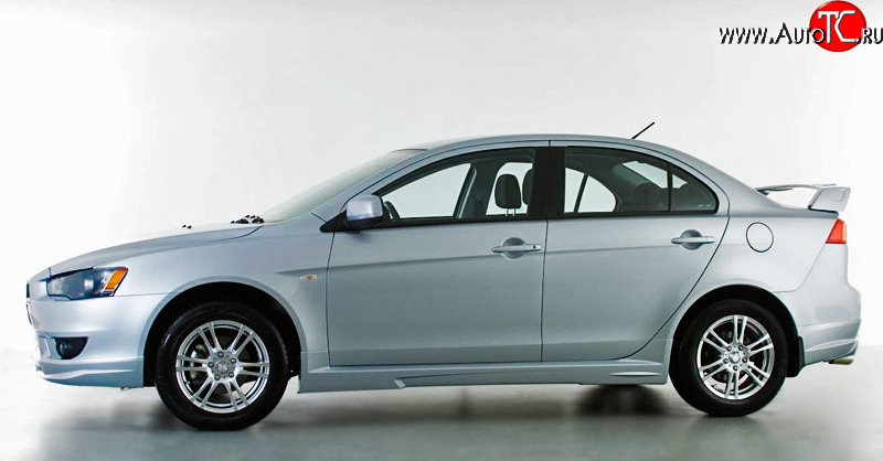 3 599 р. Пороги накладки Elegance Mitsubishi Lancer 10 CY седан дорестайлинг (2007-2010) (Неокрашенные)  с доставкой в г. Майкоп
