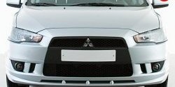 3 599 р. Накладка переднего бампера Elegance Mitsubishi Lancer 10 CY седан рестайлинг (2011-2017) (Неокрашенная)  с доставкой в г. Майкоп. Увеличить фотографию 3
