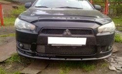 3 599 р. Накладка переднего бампера Elegance Mitsubishi Lancer 10 CY седан рестайлинг (2011-2017) (Неокрашенная)  с доставкой в г. Майкоп. Увеличить фотографию 2