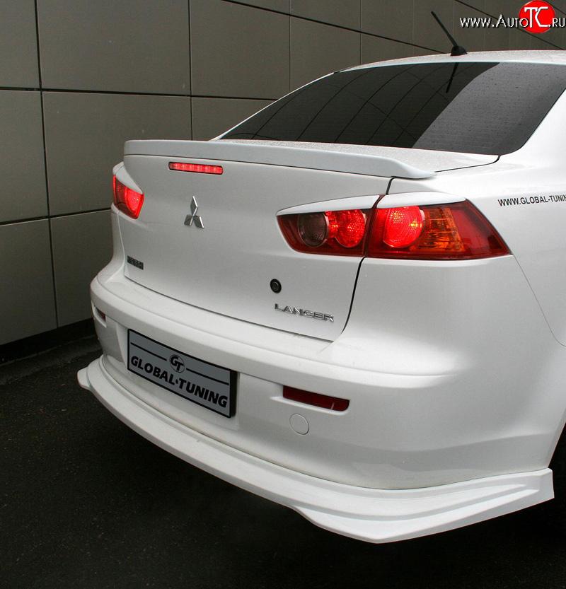 4 699 р. Лип спойлер Mitsubishi Global-Tuning  Mitsubishi Lancer  10 CY (2007-2017) седан дорестайлинг, седан рестайлинг (Неокрашенный)  с доставкой в г. Майкоп