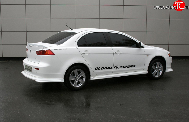 699 р. Комплект ресничек задних фонарей Mitsubishi Global-Tuning  Mitsubishi Lancer  10 CY (2007-2017) седан дорестайлинг, седан рестайлинг (Неокрашенные)  с доставкой в г. Майкоп