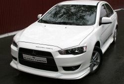 4 749 р. Накладка переднего бампера Mitsubishi global-Tuning Mitsubishi Lancer 10 CY седан дорестайлинг (2007-2010) (Неокрашенная)  с доставкой в г. Майкоп. Увеличить фотографию 2