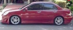 5 899 р. Пороги накладки Accolade на Mitsubishi Lancer 9 CS седан 2-ой рестайлинг (2005-2009) (Неокрашенные)  с доставкой в г. Майкоп. Увеличить фотографию 2