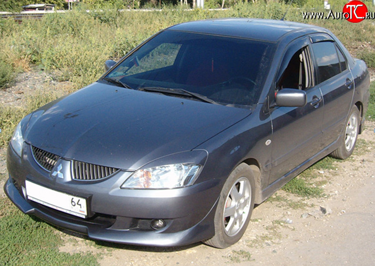 5 499 р. Накладка переднего бампера M-VRS Mitsubishi Lancer 9 CS универсал 1-ый рестайлинг (2003-2005) (Неокрашенная)  с доставкой в г. Майкоп