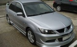 919 р. Комплект узких ресничек Evo V1 Mitsubishi Lancer 9 CS седан 1-ый рестайлинг (2003-2005) (Неокрашенные)  с доставкой в г. Майкоп. Увеличить фотографию 2