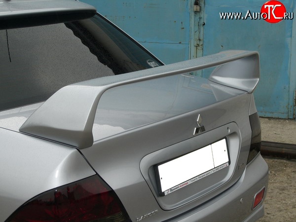 8 299 р. Спойлер в стиле Evo var №2 (средний) Mitsubishi Lancer 9 CS седан 1-ый рестайлинг (2003-2005) (Неокрашенный)  с доставкой в г. Майкоп