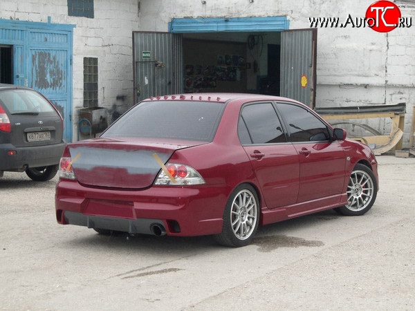 14 299 р. Задний бампер Evo  Mitsubishi Lancer  9 CS (2003-2009) седан 1-ый рестайлинг, седан 2-ой рестайлинг (Неокрашенный)  с доставкой в г. Майкоп