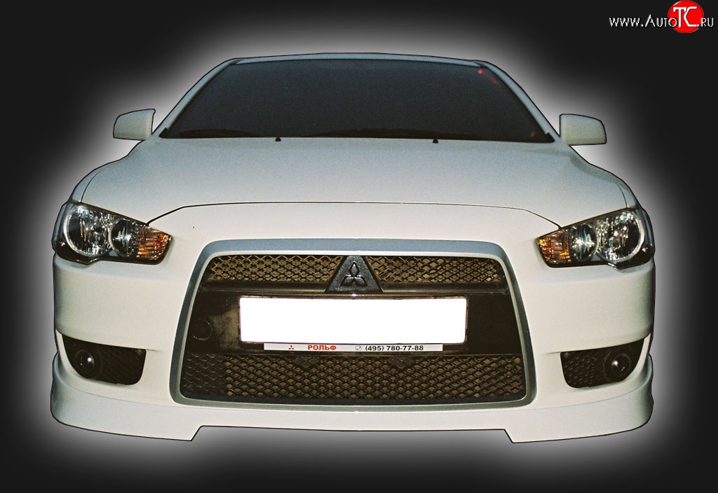 4 999 р. Накладка на решётку радиатора GT Dynamics Mitsubishi Lancer 10 CY седан дорестайлинг (2007-2010) (Неокрашенная)  с доставкой в г. Майкоп