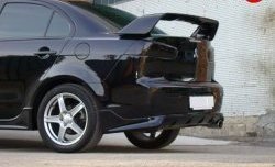 5 299 р. Накладка Zodiak под одинарный выхлоп на задний бампер Mitsubishi Lancer 10 CY седан рестайлинг (2011-2017) (Неокрашенная)  с доставкой в г. Майкоп. Увеличить фотографию 3