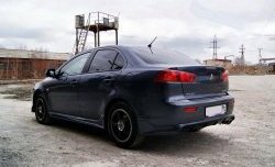 5 299 р. Накладка Zodiak под одинарный выхлоп на задний бампер Mitsubishi Lancer 10 CY седан рестайлинг (2011-2017) (Неокрашенная)  с доставкой в г. Майкоп. Увеличить фотографию 4