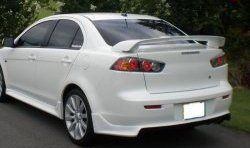 5 299 р. Накладка Zodiak под одинарный выхлоп на задний бампер Mitsubishi Lancer 10 CY седан рестайлинг (2011-2017) (Неокрашенная)  с доставкой в г. Майкоп. Увеличить фотографию 6
