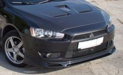 4 999 р. Накладка Zodiak на передний бампер  Mitsubishi Lancer  10 CY (2007-2017) седан дорестайлинг, хэтчбэк дорестайлинг, седан рестайлинг, хэтчбек 5 дв рестайлинг (Неокрашенная)  с доставкой в г. Майкоп. Увеличить фотографию 2